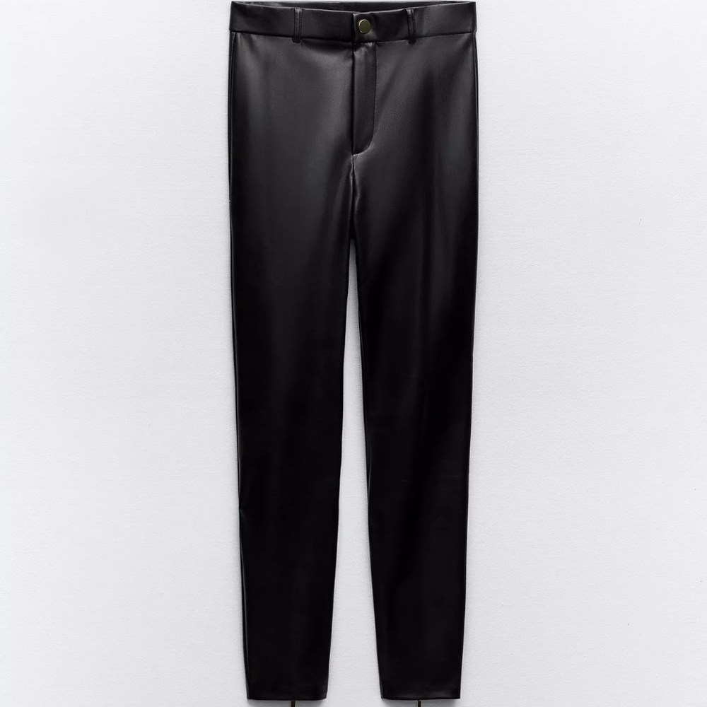 High Rise Faux leather leggings